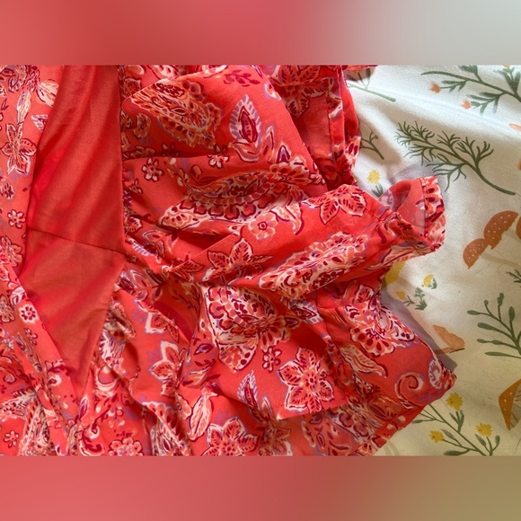 Japna NWT paisley print shorts romper tie waist size xs - Picture 8 of 10